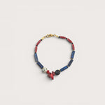 Bransoletka Mediterraneo — koral naturalny, lapis lazuli, lava stone